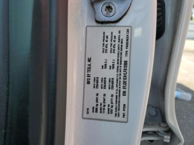 2020 TESLA MODEL 3 5YJ3E1EA1LF612686