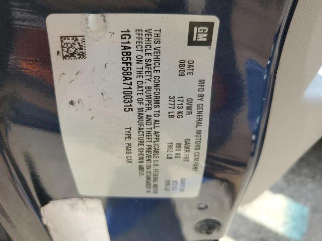 2010 CHEVROLET COBALT LS - 1G1AB5F58A7100315