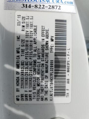 2015 ACURA RDX 5J8TB4H37FL029999