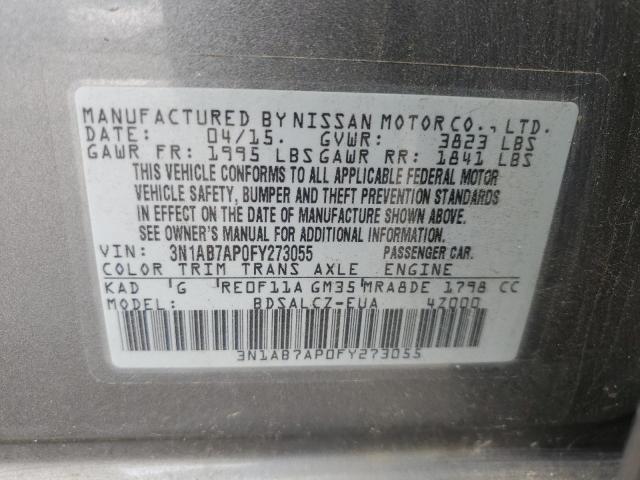 2015 NISSAN SENTRA S - 3N1AB7AP0FY273055