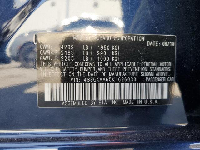 2019 SUBARU IMPREZA 4S3GKAA65K1626030