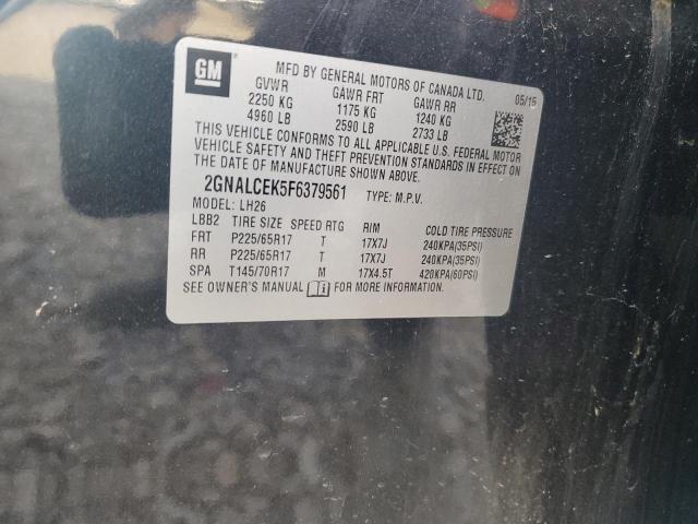 2015 CHEVROLET EQUINOX LT - 2GNALCEK5F6379561