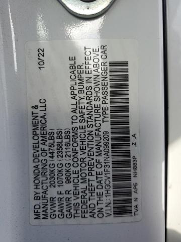 2022 HONDA ACCORD SPO - 1HGCV1F31NA099209