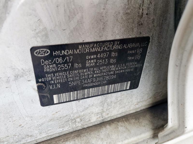 2018 HYUNDAI SONATA SPO 5NPE34AF9JH678094