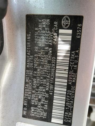 2017 TOYOTA CAMRY LE - 4T1BF1FK3HU628303