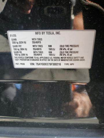2025 TESLA MODEL Y 7SAYGDEE7SF300216