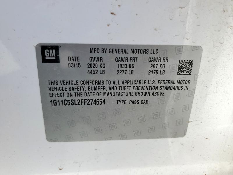 2015 CHEVROLET MALIBU 1LT - 1G11C5SL2FF274654