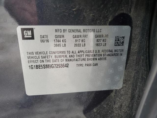 2016 CHEVROLET CRUZE LT - 1G1BE5SM9G7293642