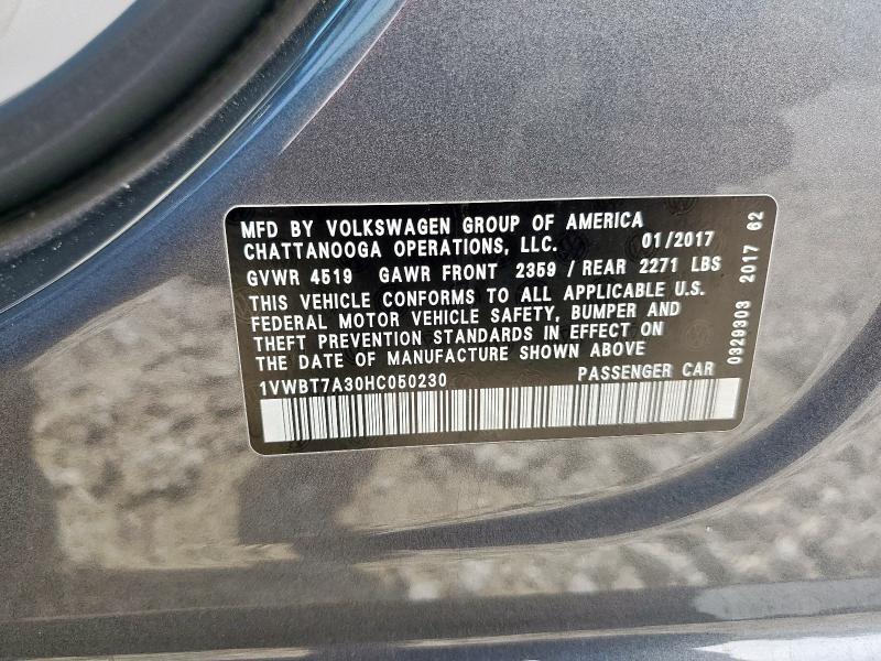 2017 VOLKSWAGEN PASSAT SE - 1VWBT7A30HC050230