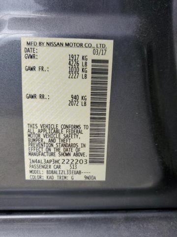 2017 NISSAN ALTIMA 2.5 1N4AL3AP3HC222203