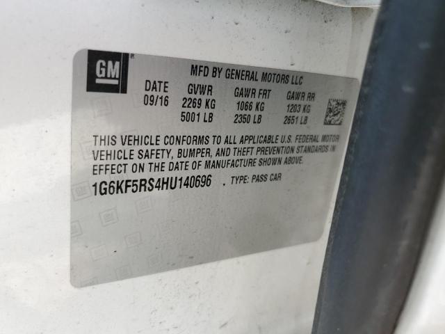 2017 CADILLAC CT6 PREMIU 1G6KF5RS4HU140696