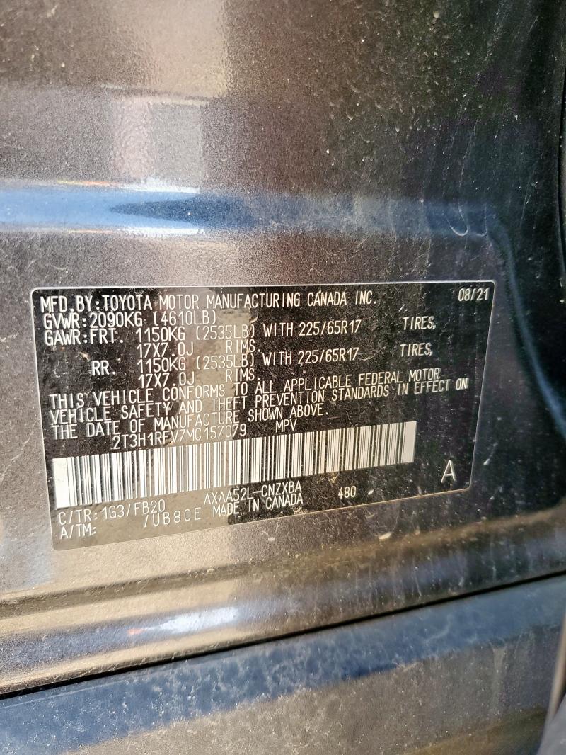 2021 TOYOTA RAV4 LE 2T3H1RFV7MC157079