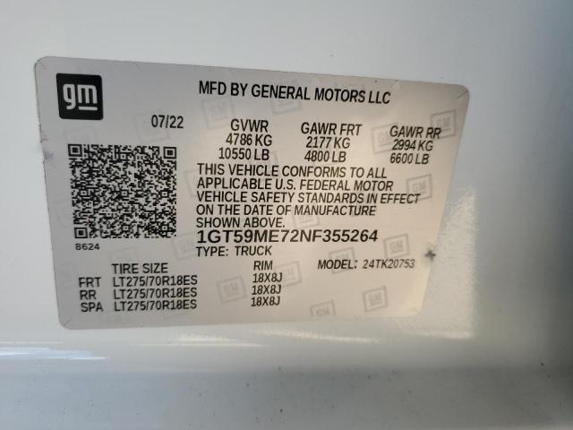 2022 GMC SIERRA K25 1GT59ME72NF355264