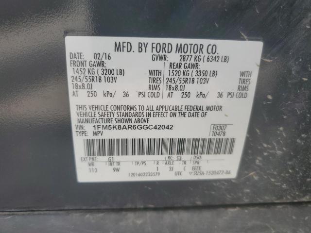 2016 FORD EXPLORER P - 1FM5K8AR6GGC42042