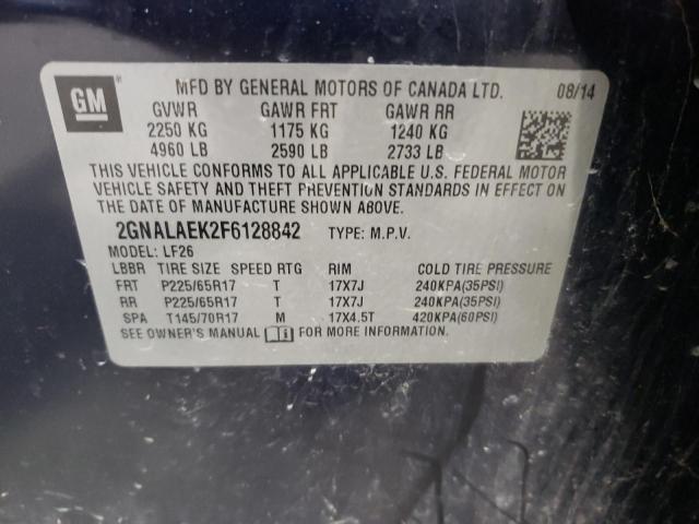 2015 CHEVROLET EQUINOX LS - 2GNALAEK2F6128842