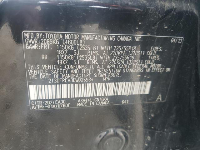 2013 TOYOTA RAV4 LIMIT - 2T3DFREV3DW035934