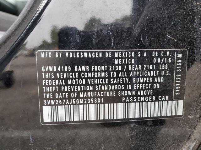 2016 VOLKSWAGEN JETTA S 3VW267AJ5GM235831