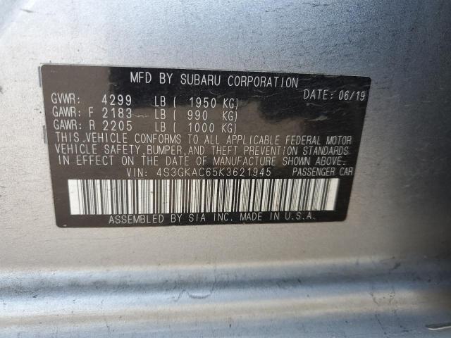 2019 SUBARU IMPREZA PR 4S3GKAC65K3621945