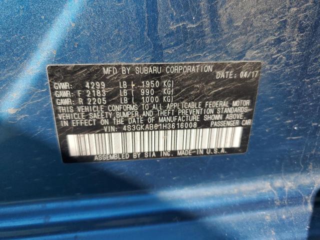 2017 SUBARU IMPREZA PR 4S3GKAB61H3616008
