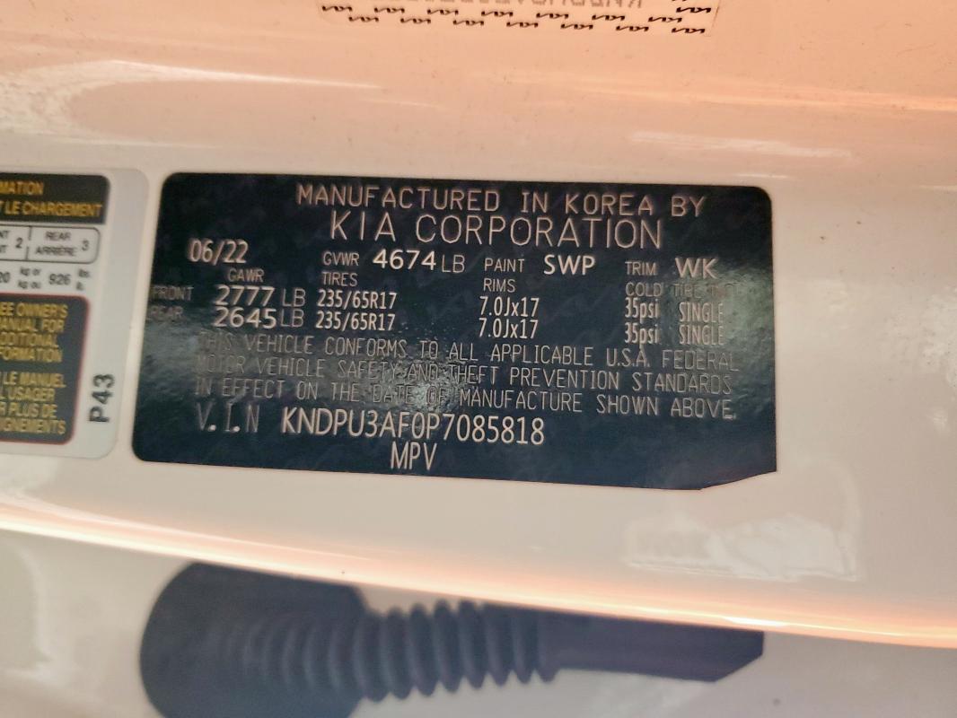 2023 KIA SPORTAGE L - KNDPU3AF0P7085818