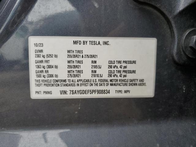 2023 TESLA MODEL Y 7SAYGDEF5PF908834