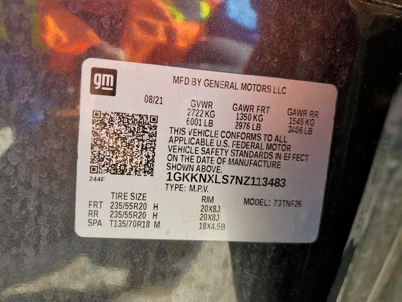 2022 GMC ACADIA DEN 1GKKNXLS7NZ113483