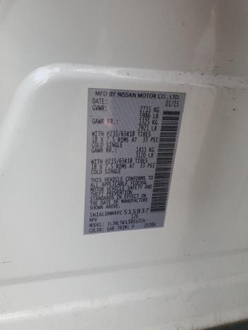 2015 INFINITI QX60 - 5N1AL0MM4FC515837