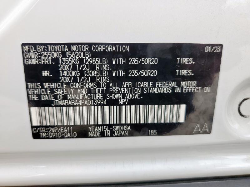 2023 SUBARU SOLTERRA P JTMABABA4PA013994