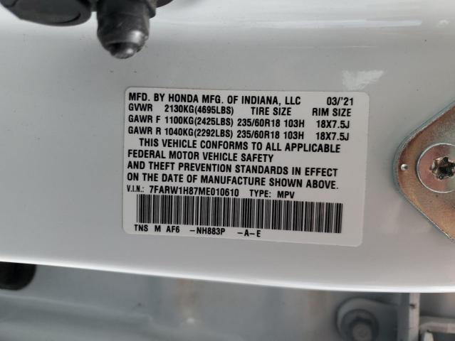 2021 HONDA CR-V EXL - 7FARW1H87ME010610