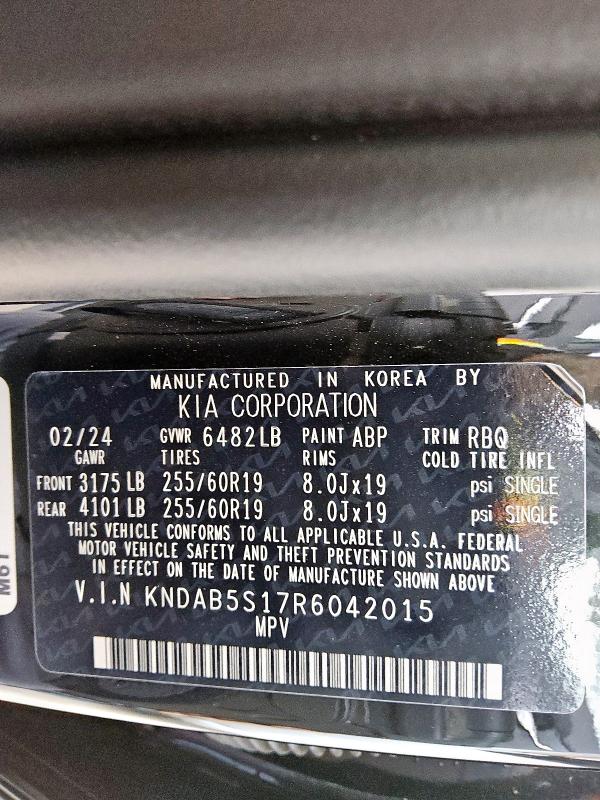 2024 KIA EV9 LIGHT KNDAB5S17R6042015