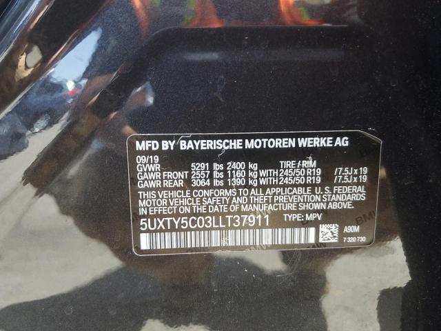 2020 BMW X3 XDRIVE3 5UXTY5C03LLT37911