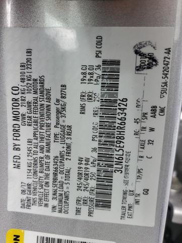 2017 LINCOLN MKZ RESERV 3LN6L5E98HR663426