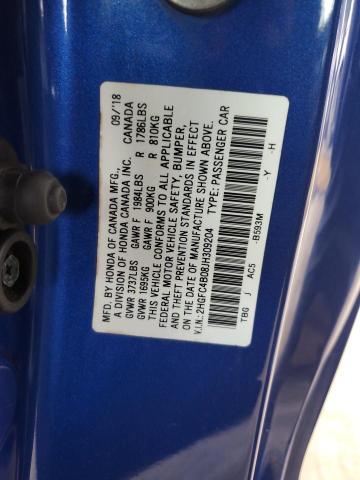 2018 HONDA CIVIC LX - 2HGFC4B08JH309204