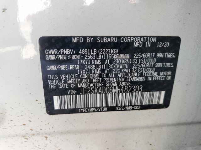 2021 SUBARU FORESTER JF2SKADC6MH482303