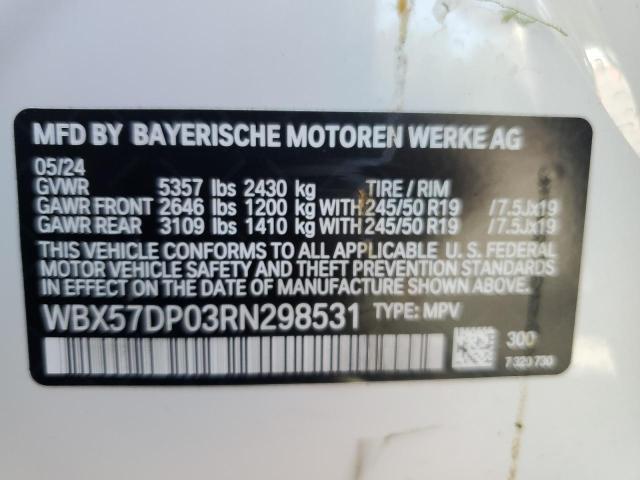 2024 BMW X3 XDRIVE3 - WBX57DP03RN298531