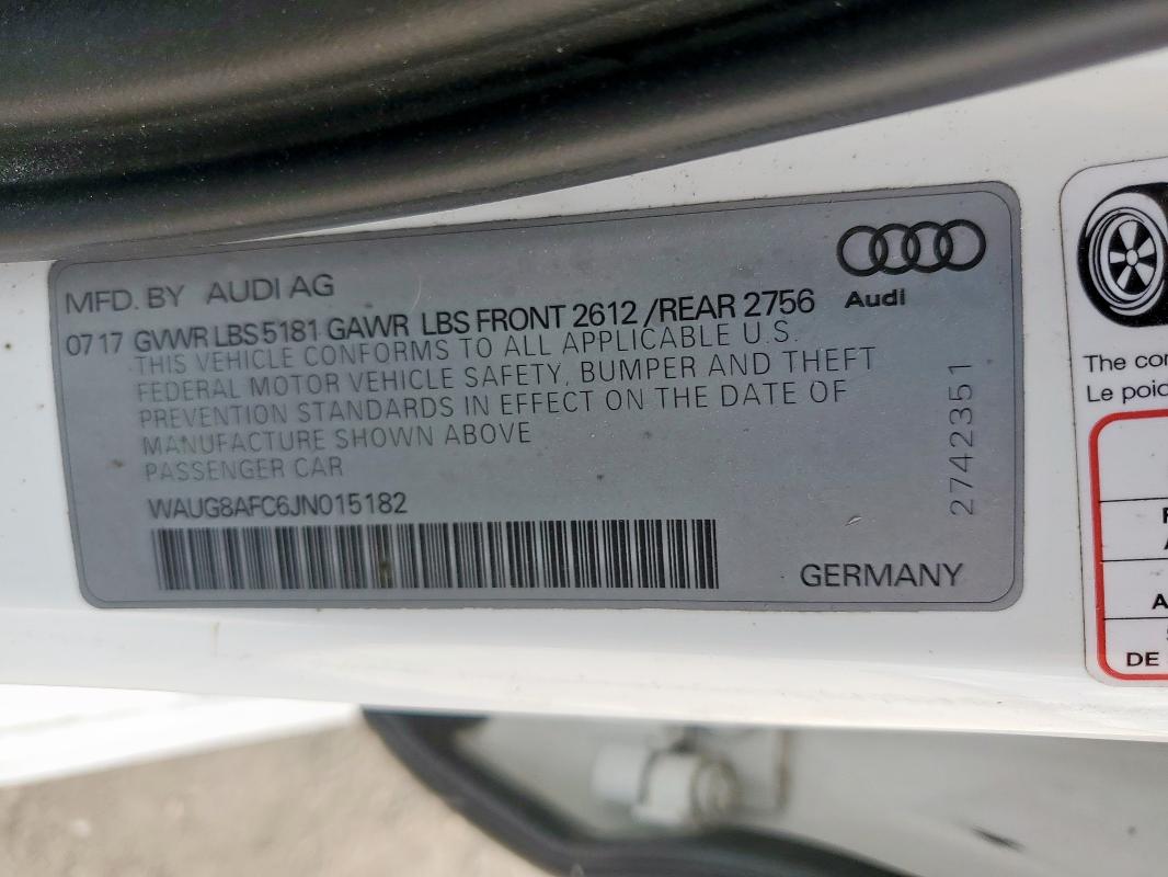 waug8afc6jn015182 - 2018 Audi a6 premium plus - #62075175
