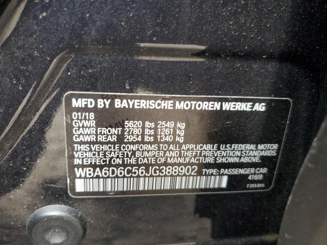 2018 BMW 650 XI GRA - WBA6D6C56JG388902