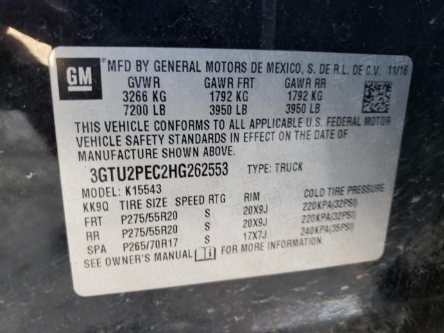 2017 GMC SIERRA K15 - 3GTU2PEC2HG262553