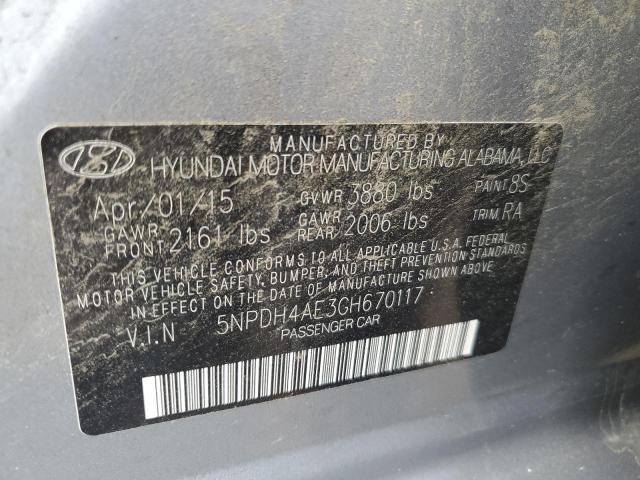 2016 HYUNDAI ELANTRA SE - 5NPDH4AE3GH670117
