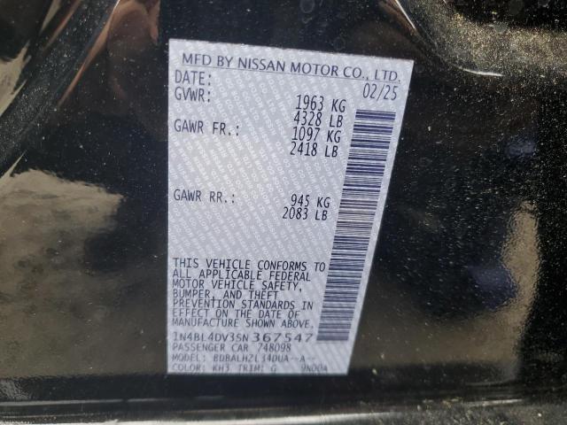 2025 NISSAN ALTIMA SV - 1N4BL4DV3SN367547