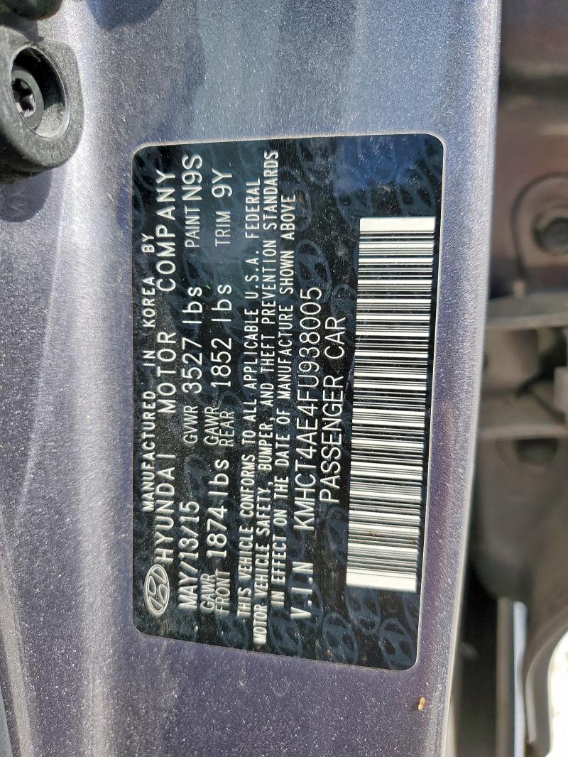 2015 HYUNDAI ACCENT GLS KMHCT4AE4FU938005