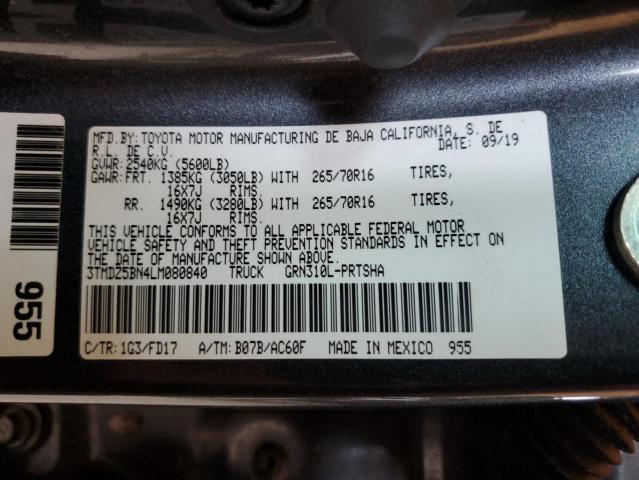 3TMDZ5BN4LM080840 Toyota Tacoma Double Cab 2020