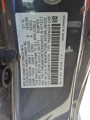 2019 HONDA CIVIC SI 2HGFC3A58KH755104