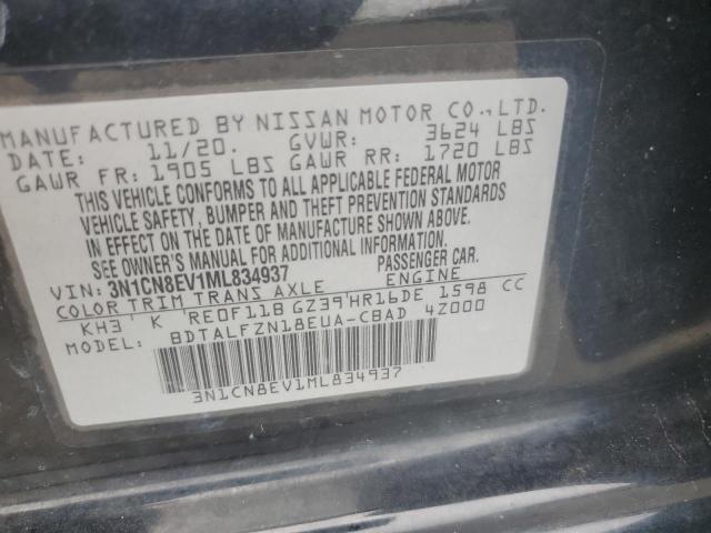 2021 NISSAN VERSA SV 3N1CN8EV1ML834937