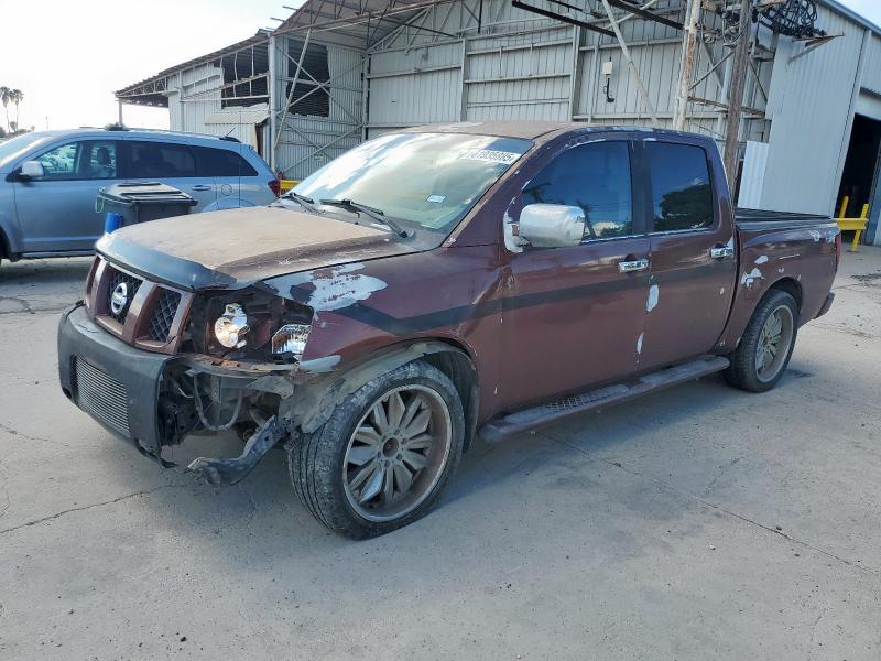 NISSAN TITAN XE 2004 brown crew pic gas 1N6AA07B54N568033 photo #1