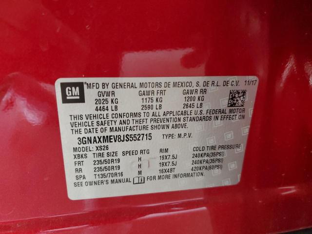 2018 CHEVROLET EQUINOX PR - 3GNAXMEV8JS552715