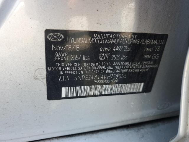 2019 HYUNDAI SONATA SE 5NPE24AF4KH759055