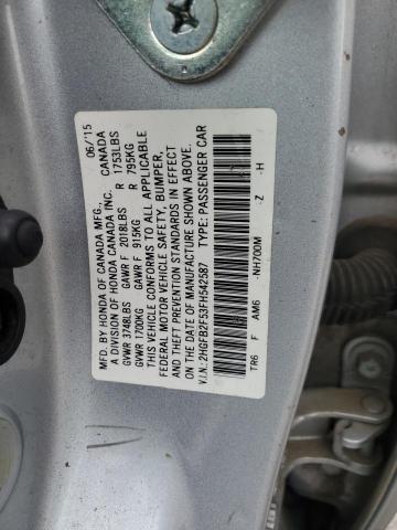 2015 HONDA CIVIC LX - 2HGFB2F53FH542587