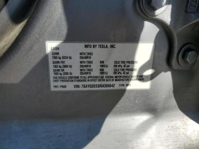 2024 TESLA MODEL Y - 7SAYGDEE8RA306842