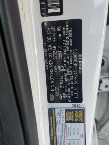2021 KIA FORTE FE 3KPF24AD3ME349633